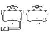 Bremsbelagsatz, Scheibenbremse Brake Pad Set:43022-SG9-V00